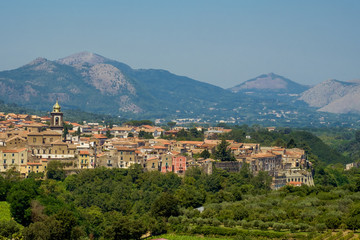 Fototapeta na wymiar Panorama of Sant'Agata de' Goti in Campania, Italy