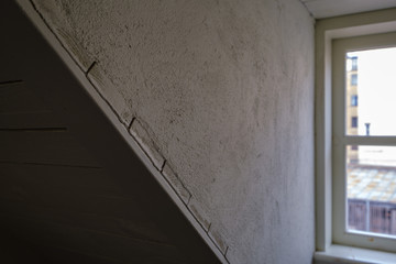 white wooden wall texture in renovated interior