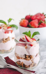Yogurt Parfait With Fresh Strawberries