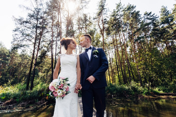 Portrait of an amazing wedding couple.