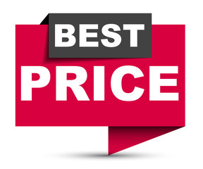 red vector banner best price