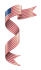 Obraz premium USA flag, vector illustration on a white background