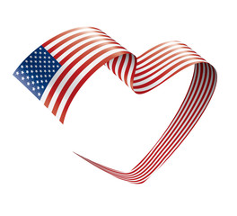 Fototapeta premium USA flag, vector illustration on a white background