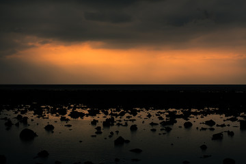 Sunset silhouette from Phuket Thailand