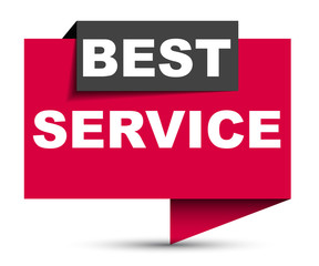 red vector banner best service