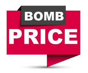 red vector banner bomb price