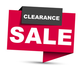 red vector banner clearance sale