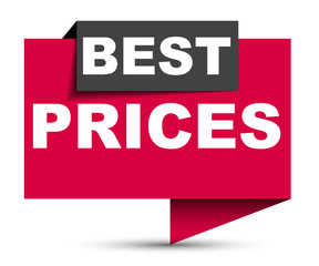 red vector banner best prices