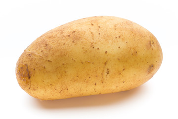 New potato isolated on the white background.