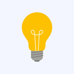 Light sign ideas and innovation on blue background