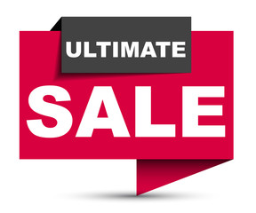 red vector banner ultimate sale