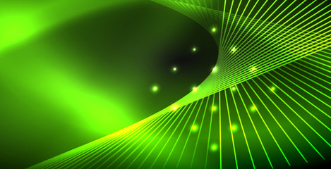 Naklejka premium Neon color abstract lines