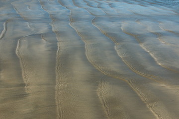 Sand formation on the beach of Tamarindo in Costa Rica