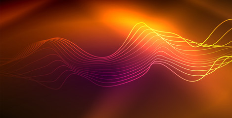 Neon lines shiny glowing background
