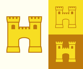 Letter H Castle Initial Uppercase Multiple Versions