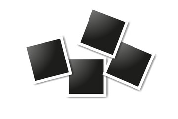 Set of realistic square frames, Vector Photo frame mockup design. Vector frames photo collage on white background. Vector illustration