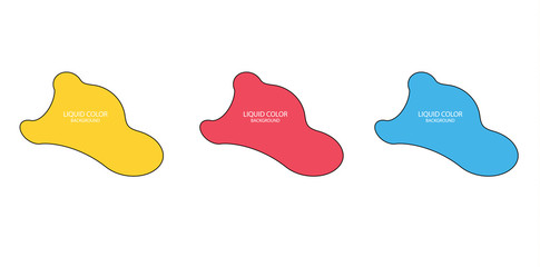 Modern abstract vector banner set. Flat geometric liquid form with various colors. Modern vector template, Template for the design of a logo, flyer or presentation. Abstract geometric shapes