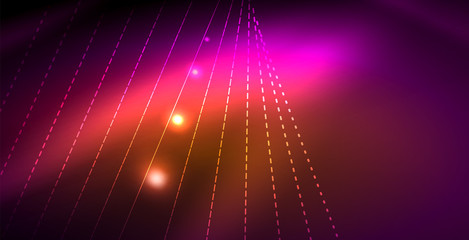 Fototapeta premium Shiny neon space background