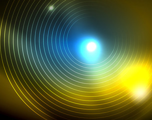 Shiny circles glowing abstract background