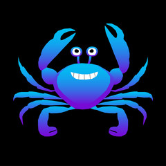 Abstract crab pattern background. Childish crafted paper cut crab for design birthday card, veterinarian clinic poster, pet shop sale advertising, bag print etc.