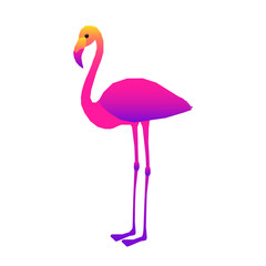 Abstract cute paper cut flamingo pattern. Childish crafted flamingo portrait for design birthday card, veterinarian clinic poster, pet shop sale advertising, bag or t shirt print etc.