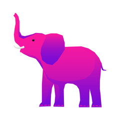 Abstract cute paper cut elephant pattern. Childish crafted elephant for design birthday card, veterinarian clinic poster, pet shop sale advertising, bag print etc.