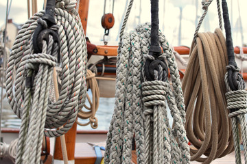 corde sur un bateau