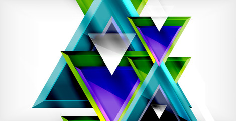 Dynamic triangle composition abstract background