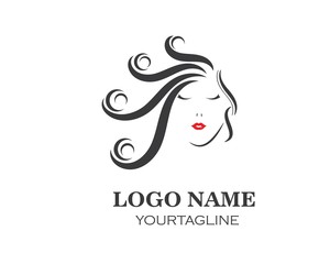 natural beauty woman vector illustration template