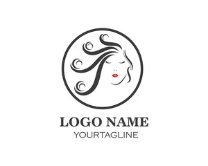 natural beauty woman vector illustration template