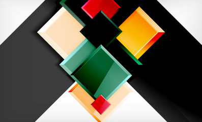 Color squares futuristic abstract background