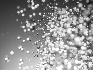Silver water drops bokeh