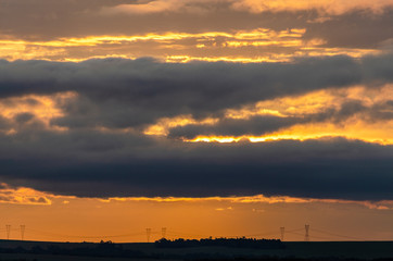 nuvens por do sol