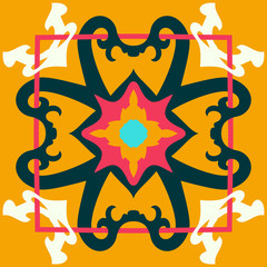 Oriental traditional ornament,Mediterranean seamless pattern, tile design, vector illustration сan be used for desktop wallpaper for a wall hanging or poster, pattern fills, surface textures, textile.