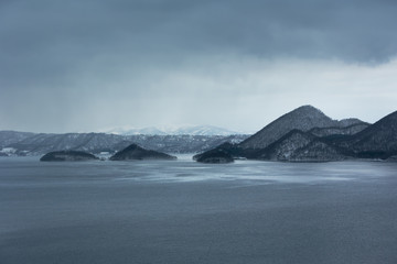 北海道・洞爺湖、冬の景色