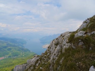 Fototapeta na wymiar The Italian Alps near Lake Como, Italy - April 2019.