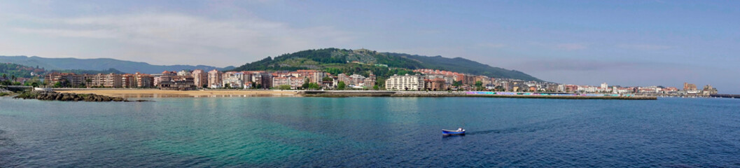 Panoramic views of Castro Urdiales, Cantabria, Spain.