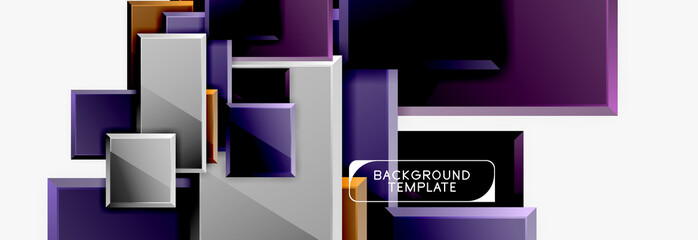 Abstract square composition for background, banner or logo