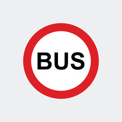 Bus sign icon