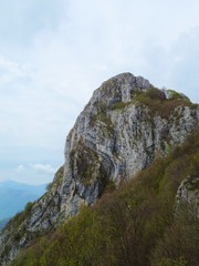 The Italian Alps near Lake Como, Italy - April 2019.