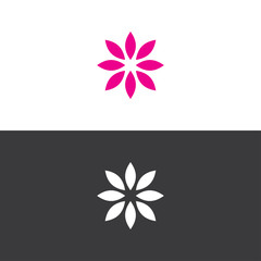 Flower logo design vector sign template