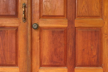 wood door entrance of residential house