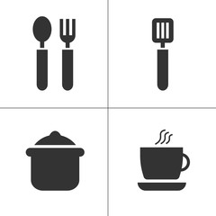 kitchen icons vector set