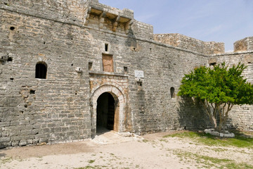 Porto Palermo Castle situated in the bay of Porto Palermo, built in early 19th century by Ali Pasha of Tepelena, Albania, Europe