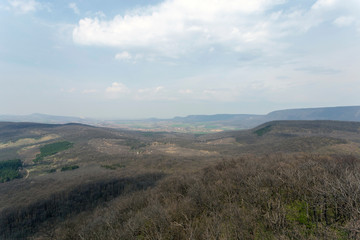 Fototapeta na wymiar Pilis mountains in Hungary.