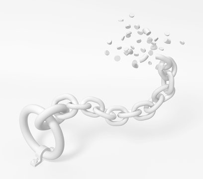 Chain Break White Ring