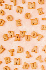 Crackers Arranged as a Word Shavout