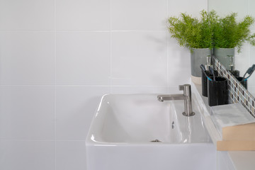 Bathroom interior in new luxury home