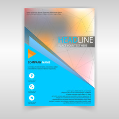Brochure Layout design template. Vector magazine cover.
