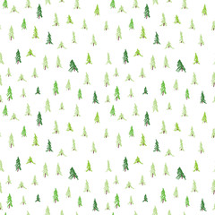 An illustrated seamless nature background pattern